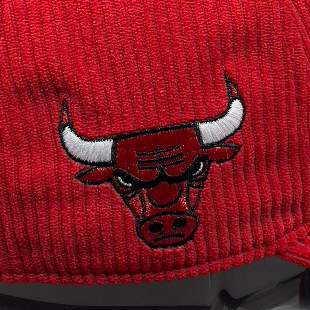 Chicago Bulls NBA Snapback Hat Cap 47 Brand Red Corduroy Golfer Retro Golf Mens - Picture 9 of 16